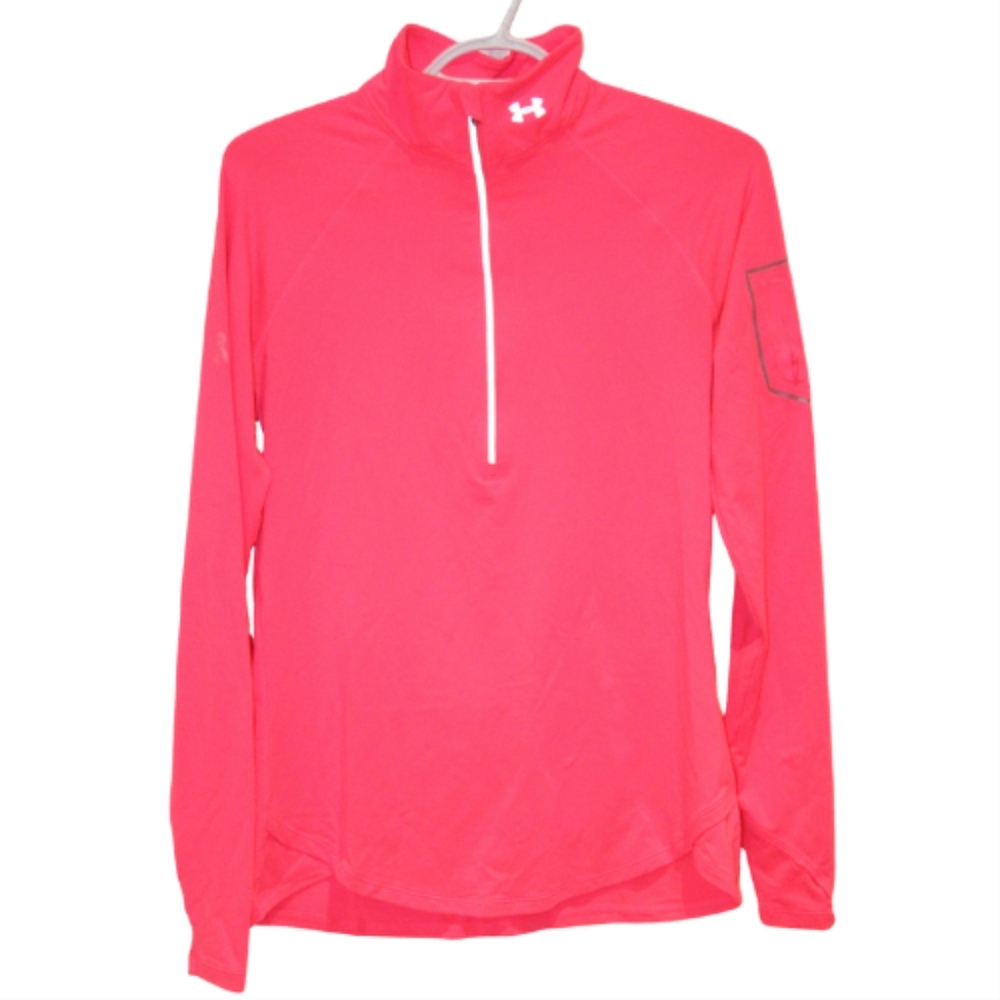 2/$40 🏷 Under Armour Hot Pink 1/4 Zip Pullover Size M